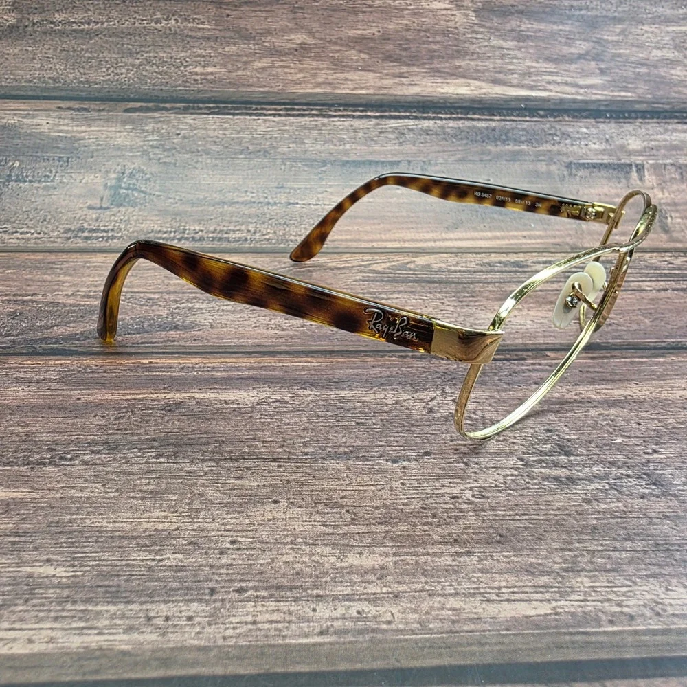 Ray-Ban RB 3457 001/13 Gold Tortoiseshell Aviator Frames 59-13